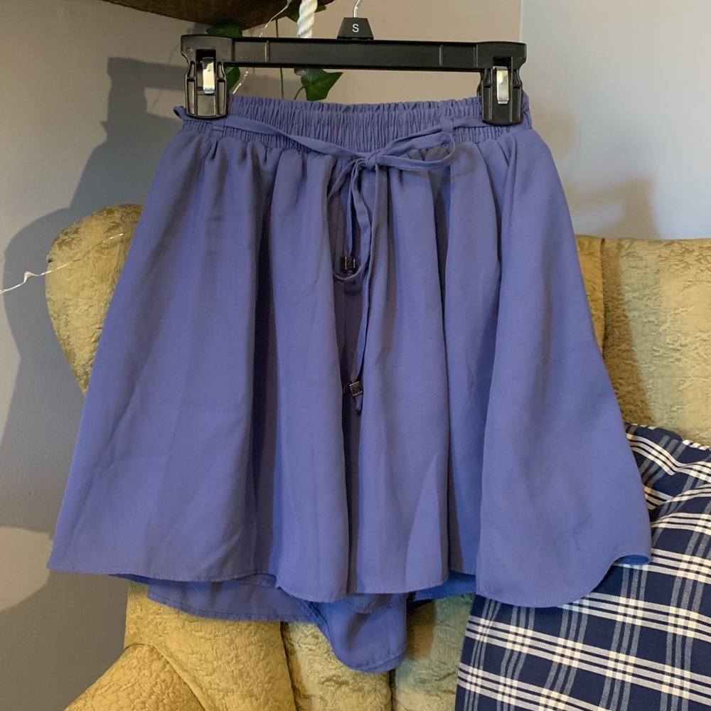 Periwinkle blue flowy shorts